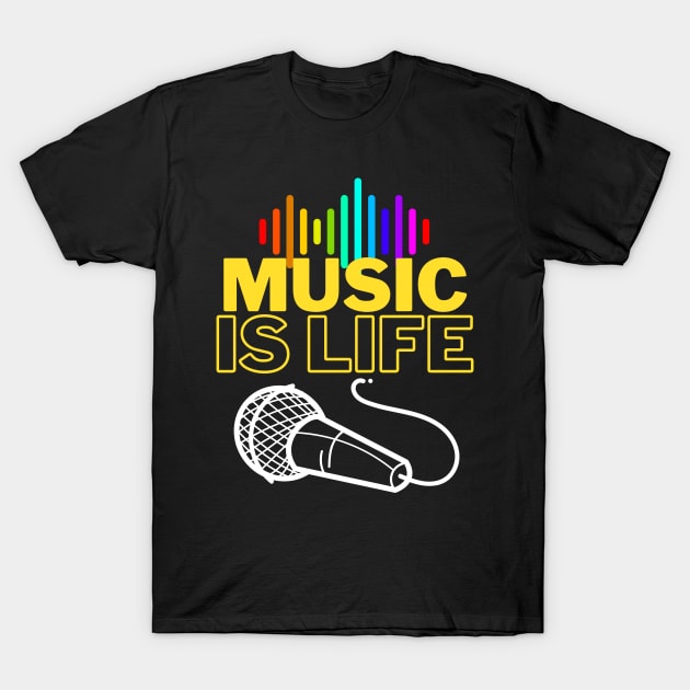 Music Is Life T-Shirt by ThyShirtProject - Affiliate